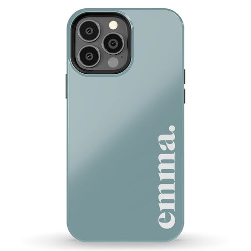 Elegant Solid Custom Serif Name iPhone Case